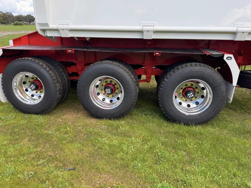 FreightWest Side Tipper parked at Western Truck Sales yard in WA